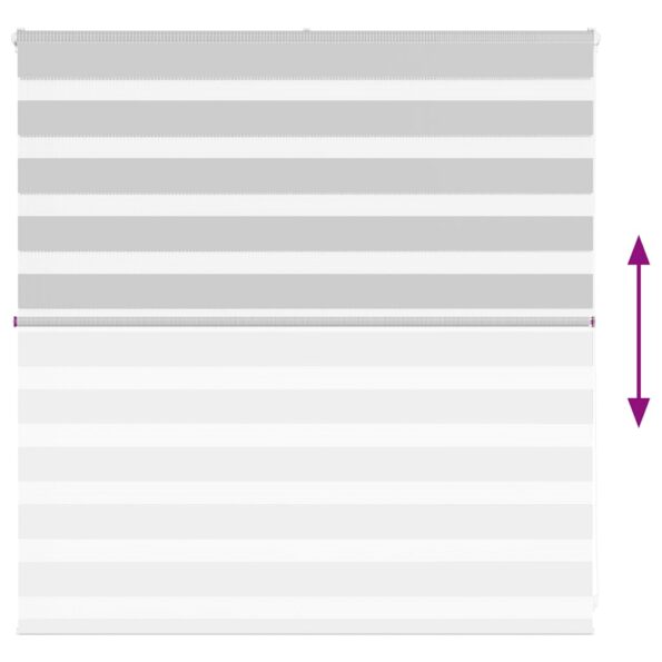 vidaXL Zebra roleta svetlosivá 145x100cm šírka látky 140,9cm polyester – Obrázok 5