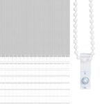 vidaXL Zebra roleta svetlosivá 145x100cm šírka látky 140,9cm polyester – Obrázok 9