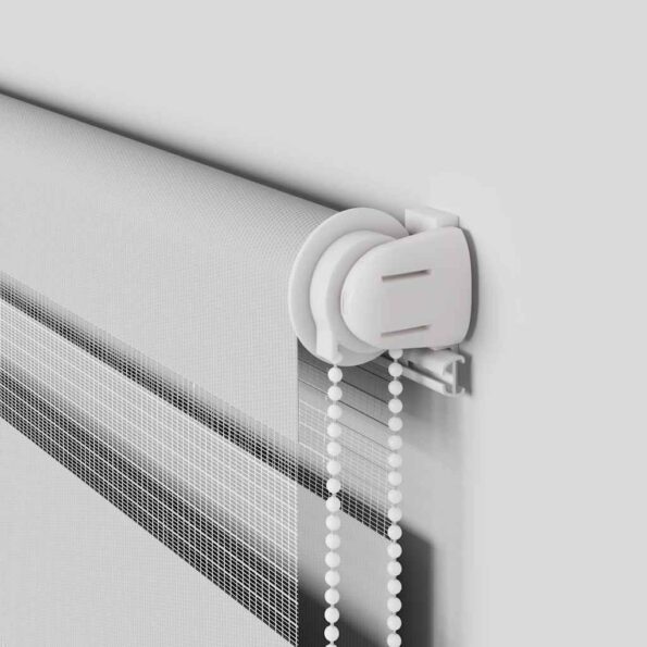 vidaXL Zebra roleta svetlosivá 145x100cm šírka látky 140,9cm polyester – Obrázok 10