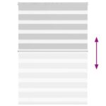 vidaXL Zebra roleta svetlosivá 110x150cm šírka látky 105,9cm polyester – Obrázok 5