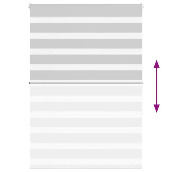 vidaXL Zebra roleta svetlosivá 110x150cm šírka látky 105,9cm polyester – Obrázok 5