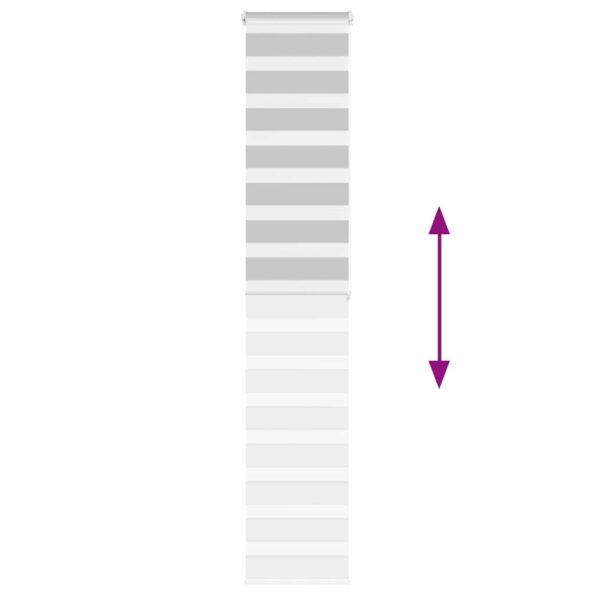 vidaXL Zebra roleta svetlosivá 45x200 cm šírka látky 40,9 cm polyester – Obrázok 5