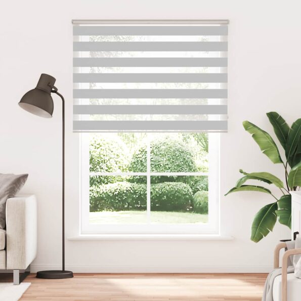 VXL8721158348036_g_en_hd_1.jpg vidaXL Zebra roleta svetlosivá 135x230cm šírka látky 130,9cm polyester – Obrázok 2