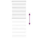 vidaXL Zebra roleta biela 55x100 cm šírka látky 50,9 cm polyester – Obrázok 5