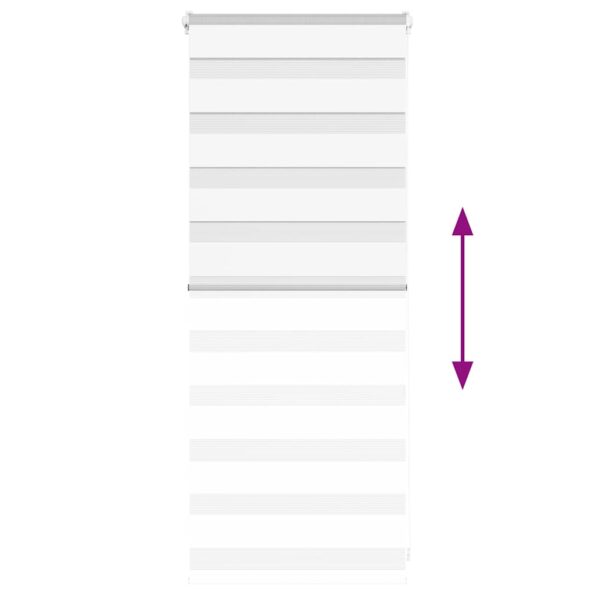 vidaXL Zebra roleta biela 55x100 cm šírka látky 50,9 cm polyester – Obrázok 5