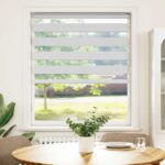 vidaXL Zebra roleta biela 100x100 cm šírka látky 95,9 cm polyester – Obrázok 2