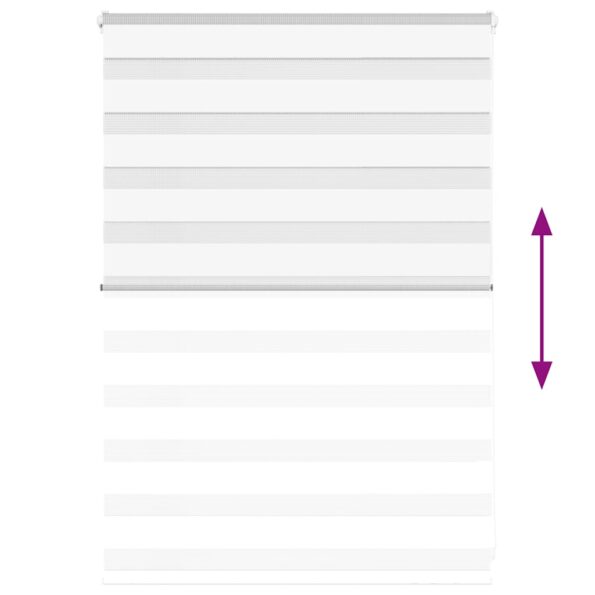 vidaXL Zebra roleta biela 100x100 cm šírka látky 95,9 cm polyester – Obrázok 5