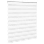 vidaXL Zebra roleta biela 125x100 cm šírka látky 120,9cm polyester – Obrázok 3