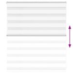 vidaXL Zebra roleta biela 125x100 cm šírka látky 120,9cm polyester – Obrázok 5