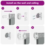 vidaXL Zebra roleta biela 125x100 cm šírka látky 120,9cm polyester – Obrázok 6