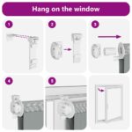 vidaXL Zebra roleta biela 125x100 cm šírka látky 120,9cm polyester – Obrázok 7