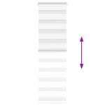 vidaXL Zebra roleta biela 40x150 cm šírka látky 35,9 cm polyester – Obrázok 5