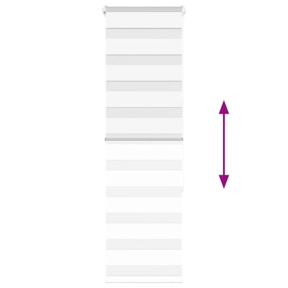 VXL8721158350442_g_en_hd_4.jpg vidaXL Zebra roleta biela 40x150 cm šírka látky 35,9 cm polyester – Obrázok 5