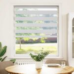 vidaXL Zebra roleta biela 100x150 cm šírka látky 95,9 cm polyester – Obrázok 2