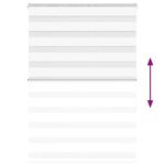 vidaXL Zebra roleta biela 100x150 cm šírka látky 95,9 cm polyester – Obrázok 5