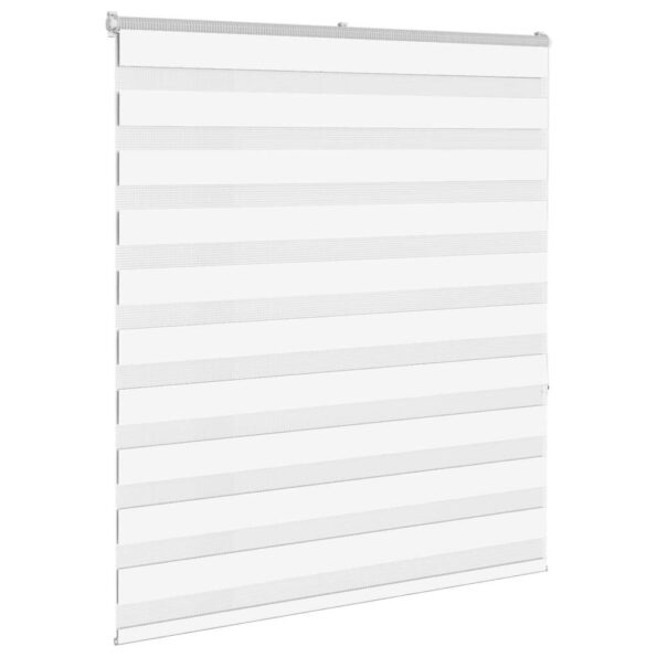 vidaXL Zebra roleta biela 125x150 cm šírka látky 120,9cm polyester – Obrázok 3