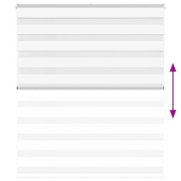 vidaXL Zebra roleta biela 125x150 cm šírka látky 120,9cm polyester – Obrázok 5