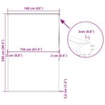 vidaXL Sprchová roleta s kazetou, 160x240 cm, šírka látky 156 cm – Obrázok 12