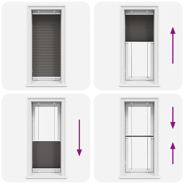 vidaXL plisovaná roleta čierna 65x100 cm Šírka látky 64,4 cm – Obrázok 7