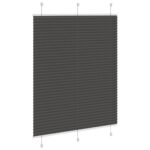 vidaXL plisovaná roleta čierna 105x100 cm Šírka látky 104,4 cm – Obrázok 4