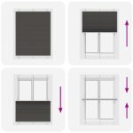 vidaXL plisovaná roleta čierna 105x100 cm Šírka látky 104,4 cm – Obrázok 7