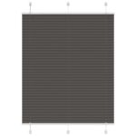 vidaXL plisovaná roleta čierna 105x150 cm Šírka látky 104,4 cm