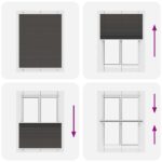 vidaXL plisovaná roleta čierna 105x150 cm Šírka látky 104,4 cm – Obrázok 7