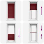 vidaXL plisovaná roleta Bordeaux červená 60x150 cm Šírka látky 59,4 cm – Obrázok 5