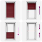 vidaXL plisovaná roleta Bordeaux červená 75x150 cm Šírka látky 74,4 cm – Obrázok 5