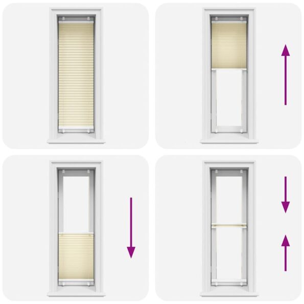 vidaXL plisovaná roleta krémová 45x100 cm Šírka látky 44,4 cm – Obrázok 5