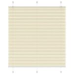 vidaXL plisovaná roleta krémová 115x100 cm Šírka látky 114,4 cm