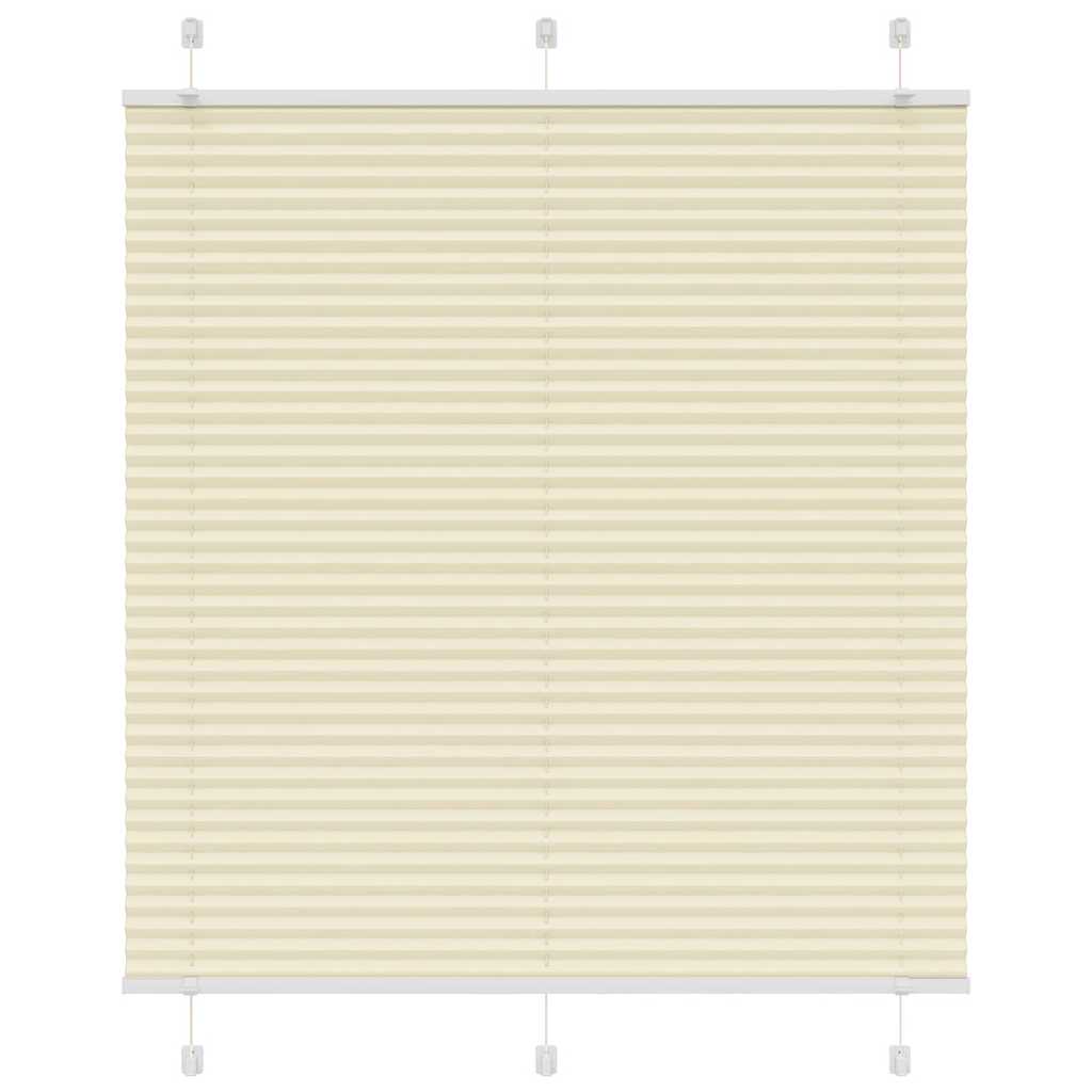 VXL8721158355836_a_en_hd_1.jpg vidaXL plisovaná roleta krémová 115x100 cm Šírka látky 114,4 cm – Obrázok 1