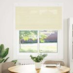 vidaXL plisovaná roleta krémová 115x100 cm Šírka látky 114,4 cm – Obrázok 2