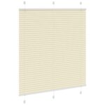 vidaXL plisovaná roleta krémová 115x100 cm Šírka látky 114,4 cm – Obrázok 3
