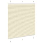 vidaXL plisovaná roleta krémová 115x100 cm Šírka látky 114,4 cm – Obrázok 4