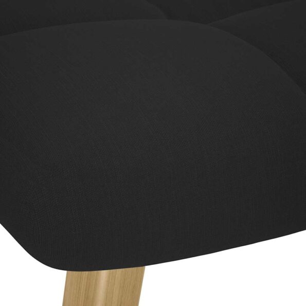 vidaXL Hojdacie kreslo s podnožkou čierne látka – Obrázok 9