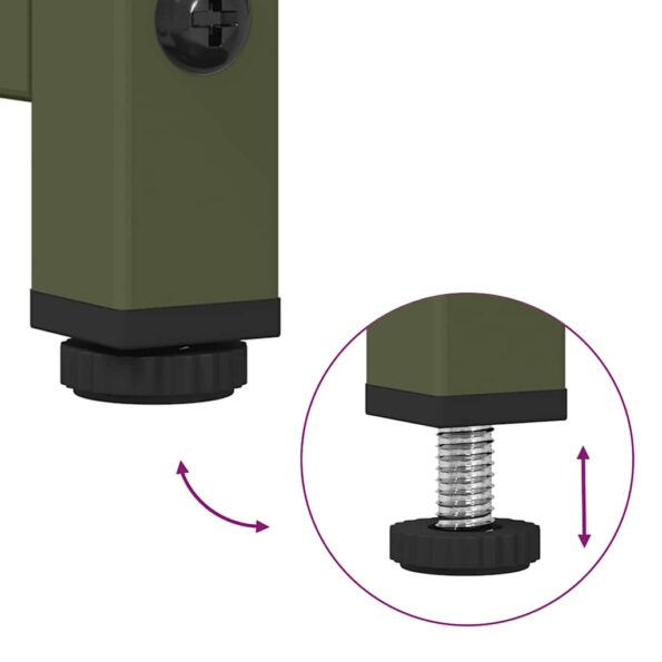 vidaXL TV skrinka Olivovo zelená Oceľ valcovaná za studena – Obrázok 9