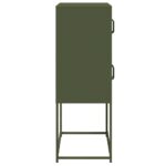 vidaXL Highboard Olive Green 68x39x107 cm Oceľ – Obrázok 7