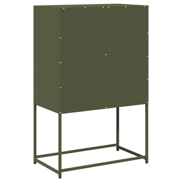 vidaXL Highboard Olive Green 68x39x107 cm Oceľ – Obrázok 8