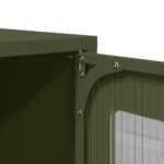 vidaXL Highboard Olive Green 68x39x107 cm Oceľ – Obrázok 10