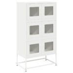 vidaXL Highboard White 68x39x123 cm Oceľ – Obrázok 2