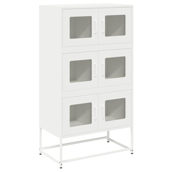 vidaXL Highboard White 68x39x123 cm Oceľ – Obrázok 2