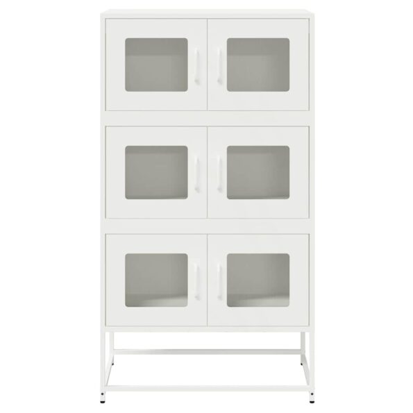 vidaXL Highboard White 68x39x123 cm Oceľ – Obrázok 5