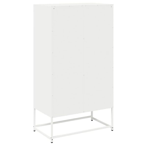 vidaXL Highboard White 68x39x123 cm Oceľ – Obrázok 8