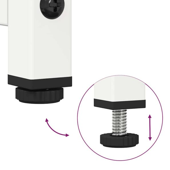 vidaXL Highboard White 68x39x123 cm Oceľ – Obrázok 9