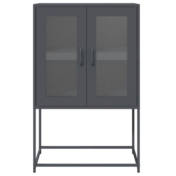 vidaXL Highboard Antracit 68x39x107 cm Oceľ – Obrázok 5