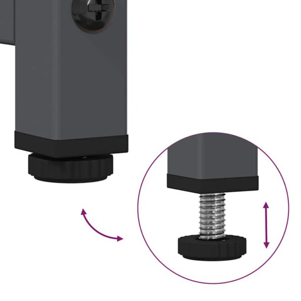 vidaXL TV skrinka antracitová 68x39x60,5 cm oceľ – Obrázok 9