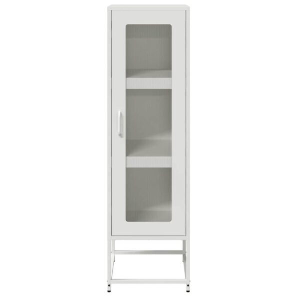 VXL8721158372314_g_en_hd_3.jpg vidaXL Highboard White 36x39x123 cm Oceľ valcovaná za studena – Obrázok 5