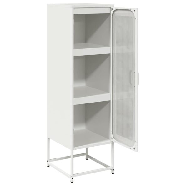 VXL8721158372314_g_en_hd_5.jpg vidaXL Highboard White 36x39x123 cm Oceľ valcovaná za studena – Obrázok 7
