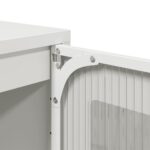 vidaXL Highboard White 36x39x123 cm Oceľ valcovaná za studena – Obrázok 11